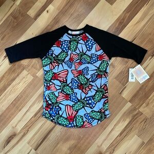LuLaRoe Patriotic Shirt - Girls Size 8